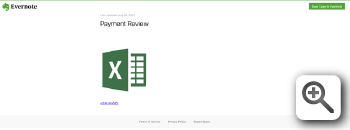 Figure 4 - Evernote page linked to from the Payment101.xlsx Excel document